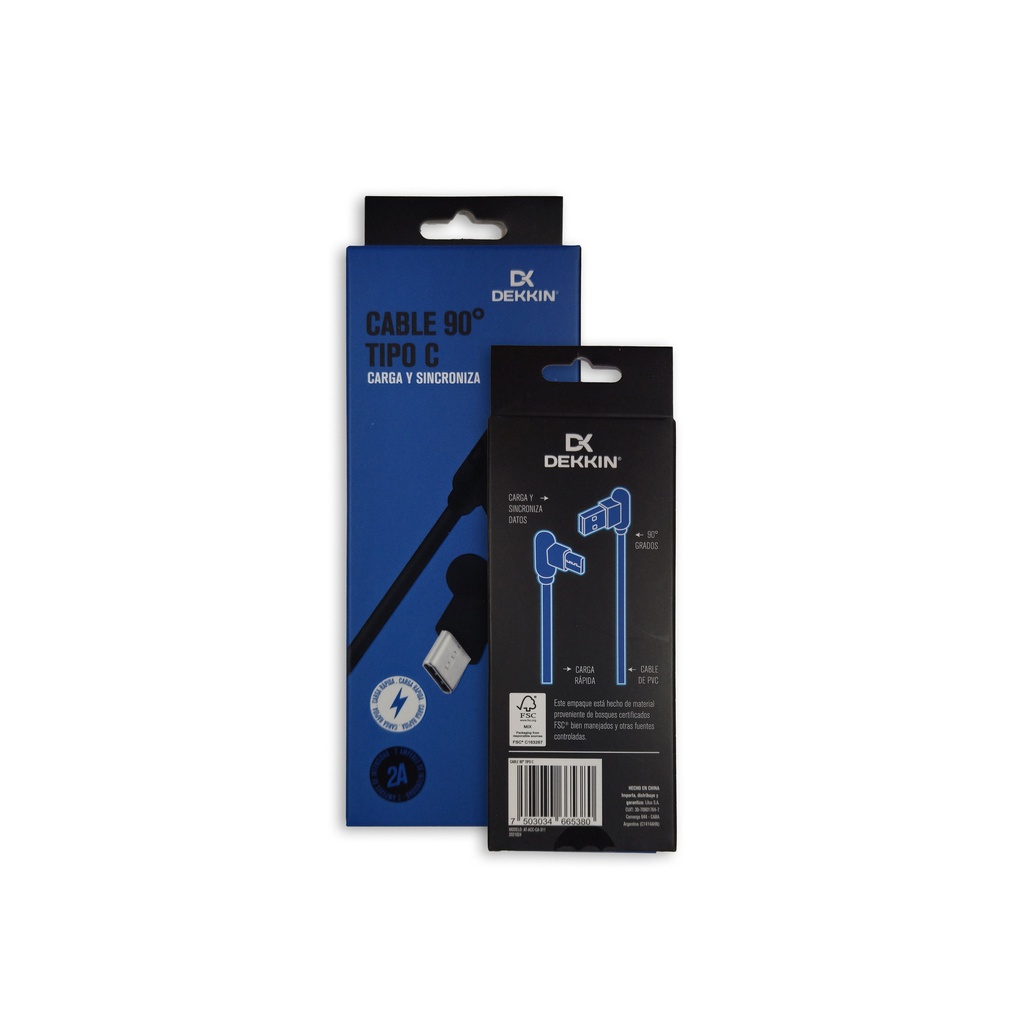 CABLE TIPO C 90º DEKKIN CA-311 N