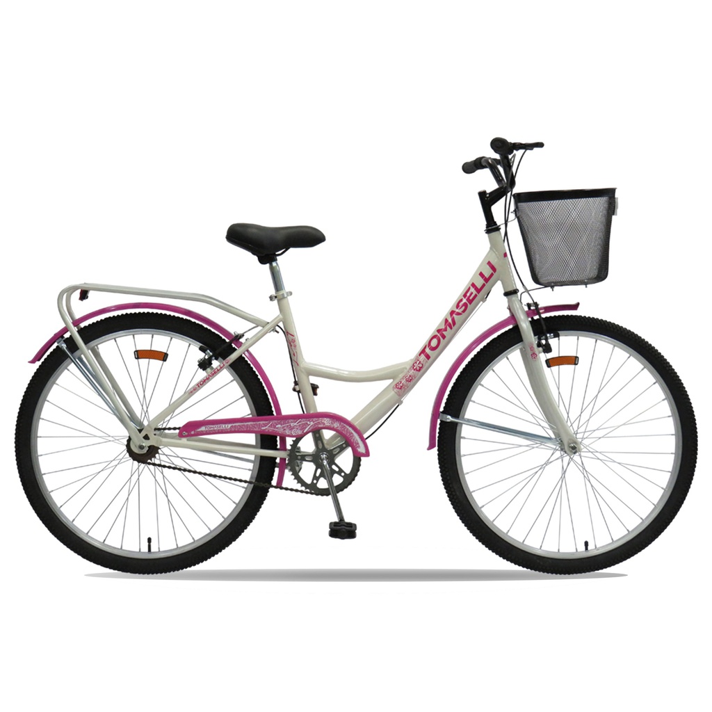 BICICLETA TOMASELLI LADY26 BLANCO ROSA