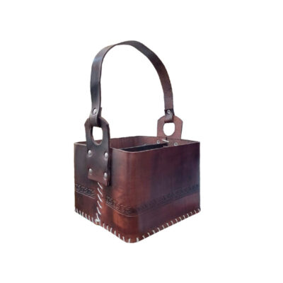 CANASTO MATERO SPADARO CUERO MARRON
