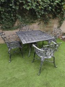 JUEGO JARDIN BOSTON CUADRADA X 4 SILLONES NEGRO