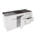 BAJO MESADA ORLANDI C.O. 1,40 C/ESTANTE BLANCO COD 3014