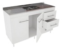 BAJO MESADA ORLANDI C.O. 1,20 C/ESTANTE BLANCO COD 3028