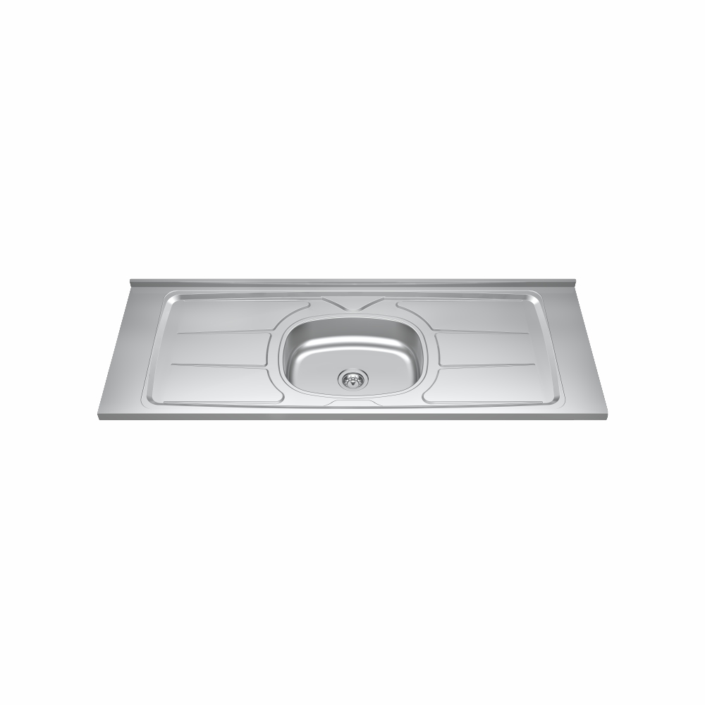 MESADA ORLANDI GHELPLUS 1,40 x 53 ACERO INOX B.CENTRAL COD 42