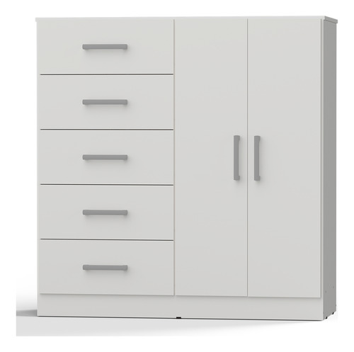 CHIFONIER ORLANDI 1,20 C/MET. 5CAJ/2PTAS BLANCO 3402