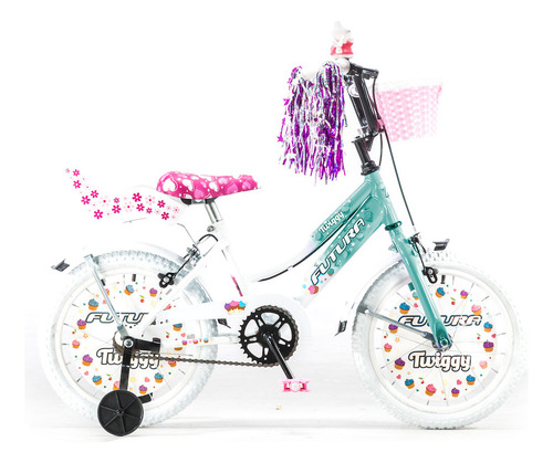 BICICLETA FUTURA BMX 16" TWIGGY AGUAMARINA 4045