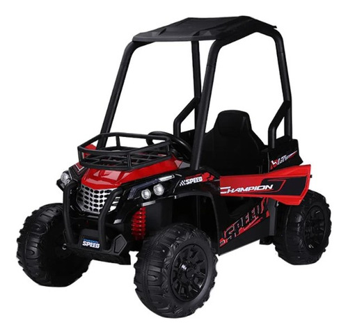 ARENERO 12V BIEMME JS370 ROJO CON CONTROL REMOTO LUCES Y BARRA ANTIVUELCO
