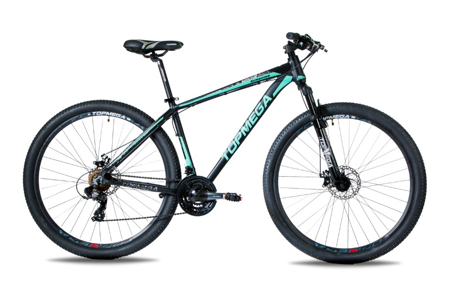 BICICLETA TOPMEGA SUNSHINE R29 21V NEGRO/CELESTE "M"