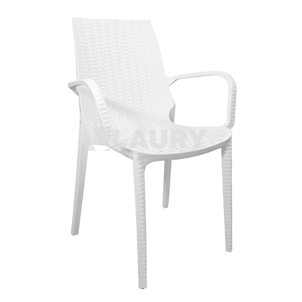 SILLON MELODY BLANCO PLASTICO SIMIL RATAN 16123