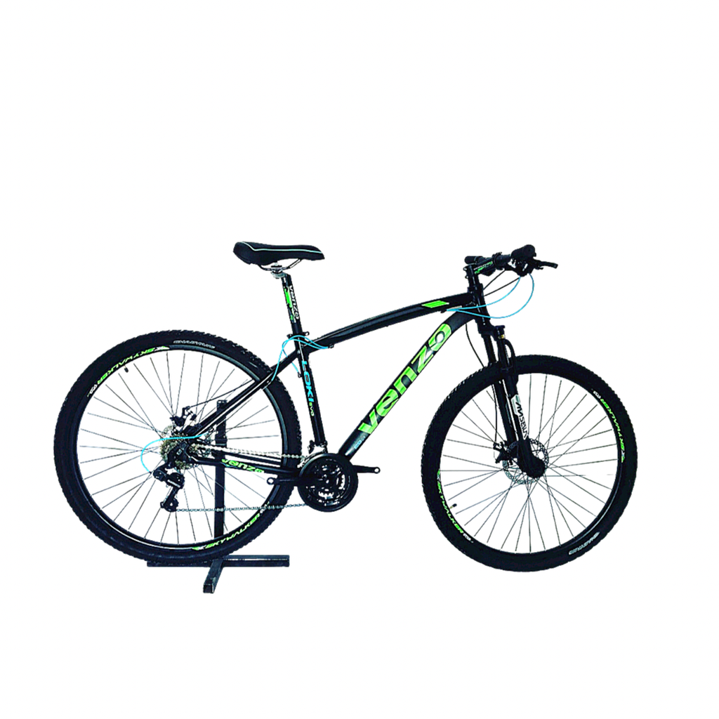BICICLETA VENZO LOKI SHIMANO VERDE/CELESTE R29 21V FM2902