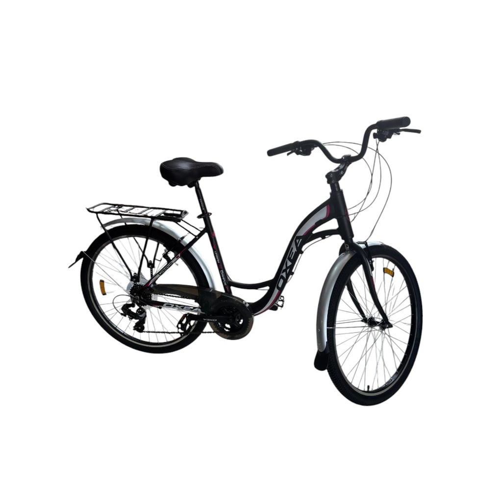 BICICLETA OXEA CAMPUS  R26 OCAM262NE NEGRA FUCCIA