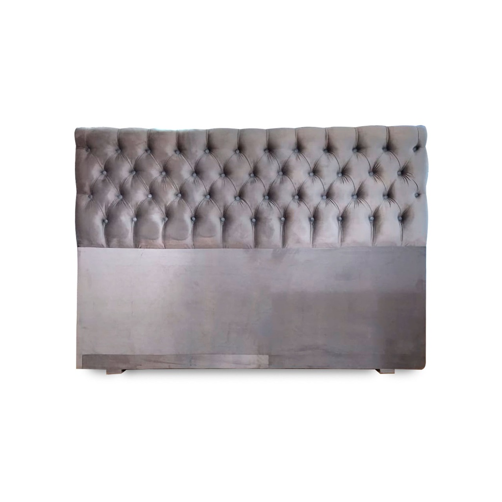 RESPALDO P/SOMMIER MADERO SMART GRIS PANA 1,80 MTS