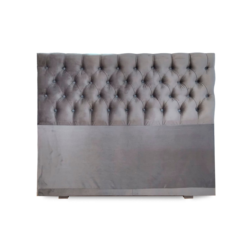 RESPALDO P/SOMMIER MADERO CAPITONE COMUN SMART GRIS PANA 1,50 MTS
