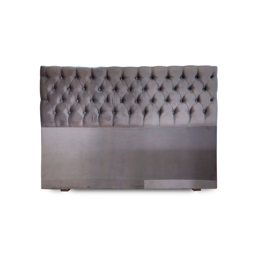 RESPALDO P/SOMMIER MADERO CAPITONE COMUN SMART GRIS PANA 1,80 MTS