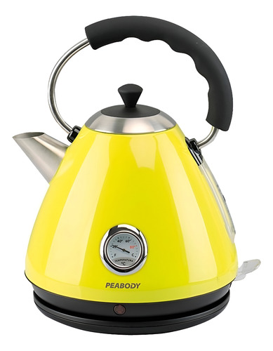 PAVA ELECTRICA PEABODY PE-KV8213-A C/RELOJ TEMP. AMARILLO