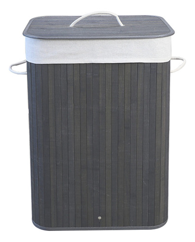 CESTO PLEGABLE BAMBU VONNE ORG116 RECTANGULAR GRIS