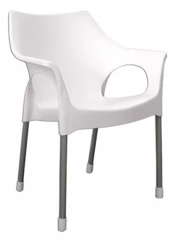 SILLON ZAFIRO BLANCO PLASTICO C/PATAS CAÑO 40003B COD 14932