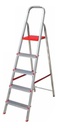 ESCALERA LUSQTOFF DOMESTICA DE ALUMINIO 5 GRADO ESL166-75
