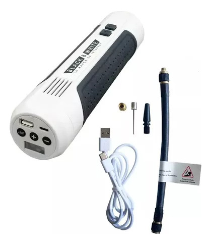 COMPRESOR BLACK & WHITE BWR150 INFLADOR CON LINTERNA RECARGABLE