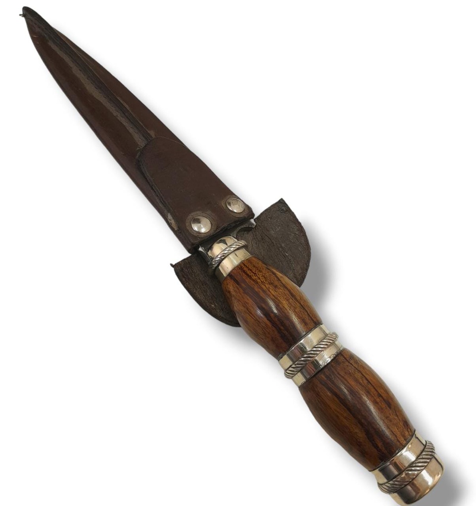CUCHILLO MANGO MADERA Y ALPACA 13CM MORTAL