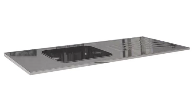 MESADA ORLANDI A. INOXIDABLE 1.20 DER/IZQU SIN RESPALDO COD 39