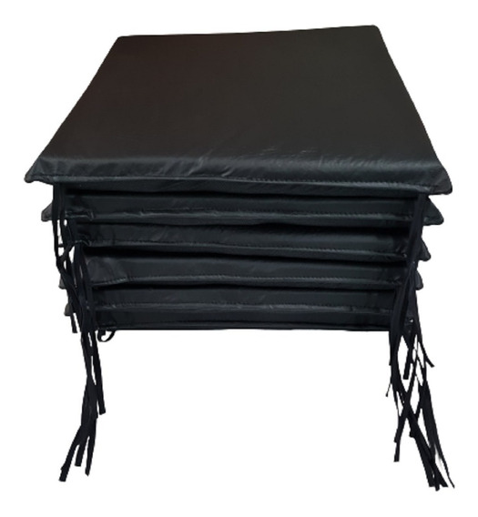 ALMOHADON SILLA ECO CUERO X6 NEGRO