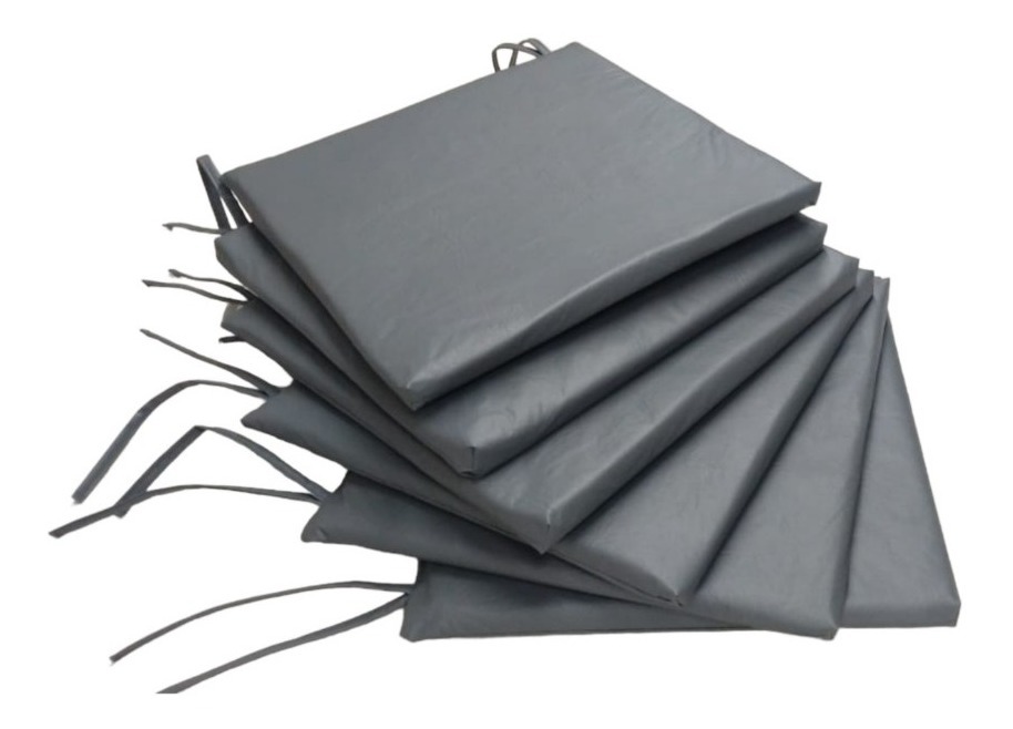 ALMOHADON SILLA ECO CUERO X6 GRIS