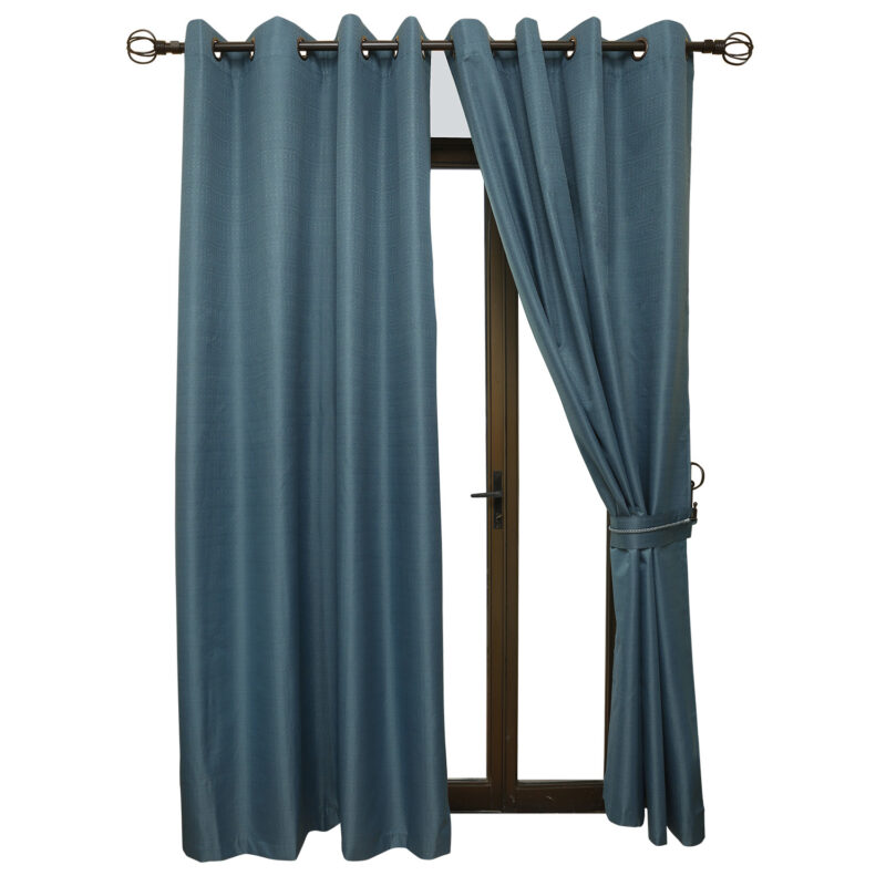 CORTINA AMBIENTE BLACKOUT AZUL PETROLEO