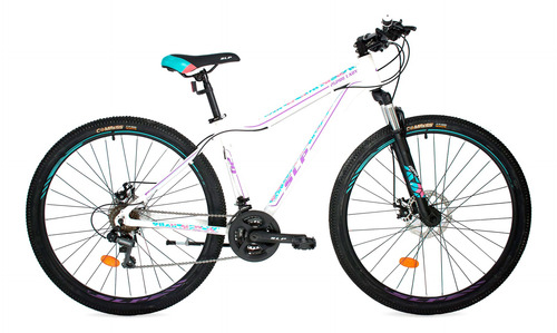 BICICLETA MTB SLP ALUMINIO 25PRO R29 LADY T18 0016406 BCO-CELEST-LILA