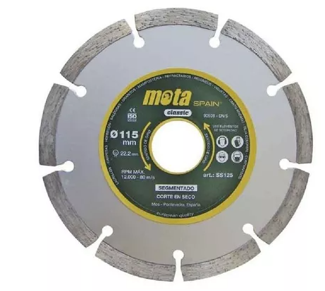 DISCO DIAMANTE MOTA SS115 SEGMENTADO LASER 115MM