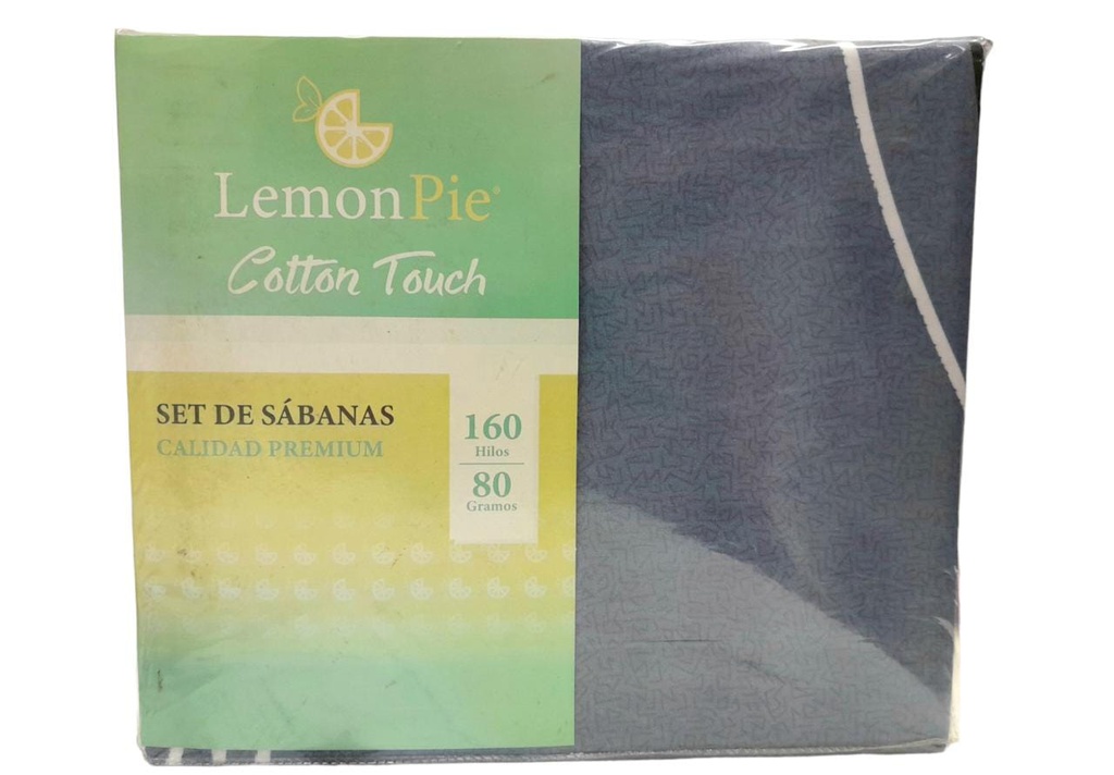 SABANAS LEMON PIE COTTON TOUCH ESTAMPADA  1 1/2