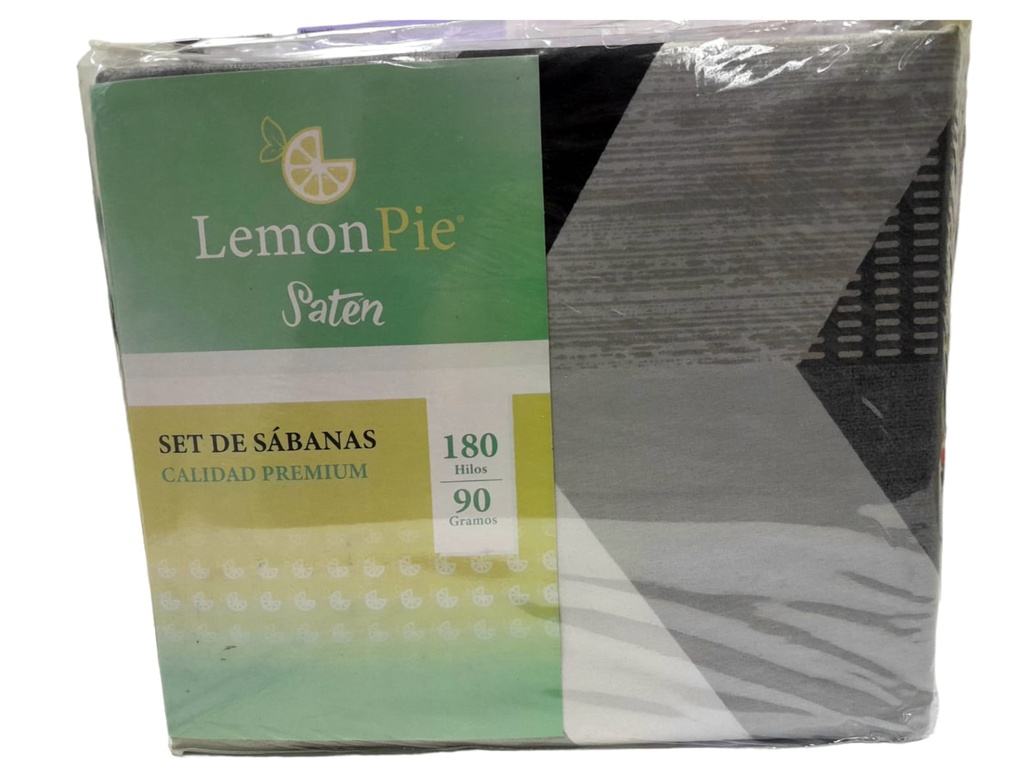 SABANAS LEMON PIE SATEN ESTAMPADA 1 1/2