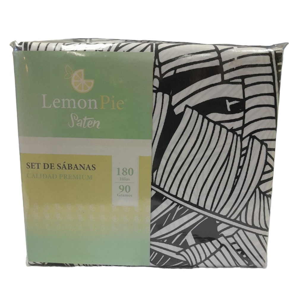 SABANA LEMON PIE SATEN ESTAMPADA  2 1/2