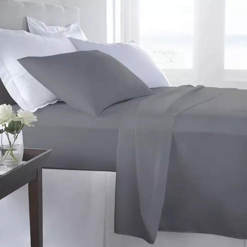 SABANAS LEMON PIE SATEN LISA 1 1/2 GRIS