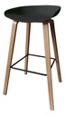 BANQUETA  ALTA TULIP VONNE NEGRA MIN018