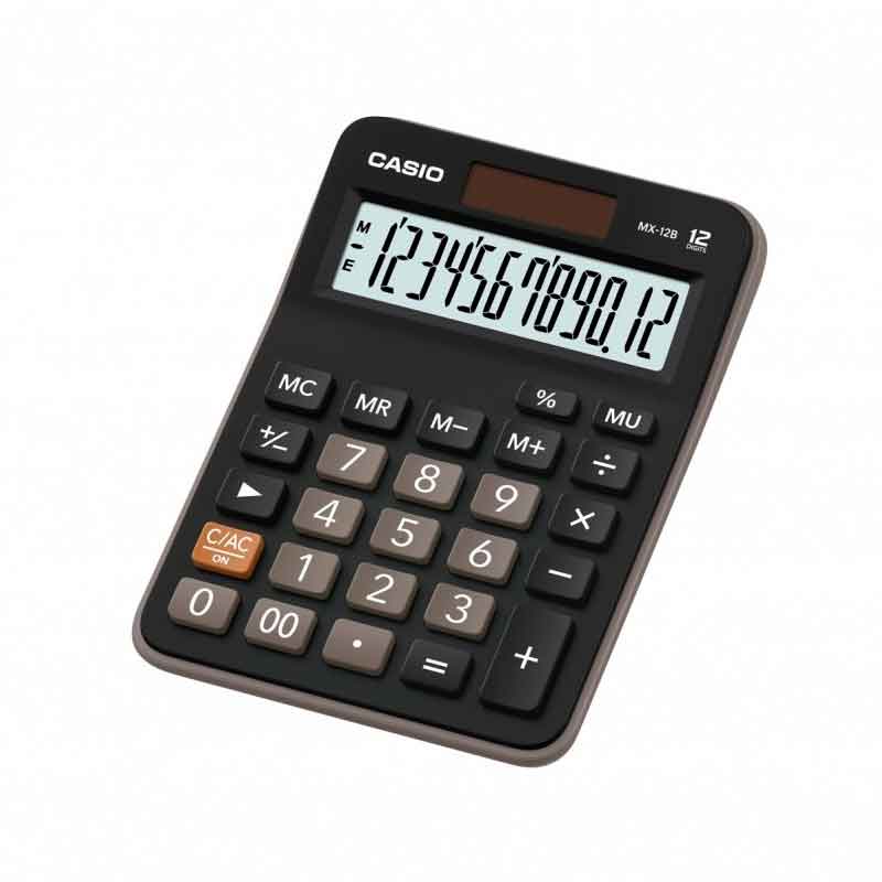 CALCULADORA CASIO 12 DIG MX-12B-BK