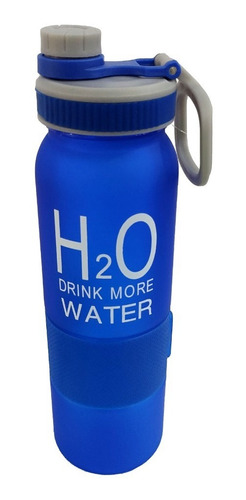 BOTELLA PLASTICA 700 CC C/PICO Y AGARRE ANTIDEZ AZUL 2491
