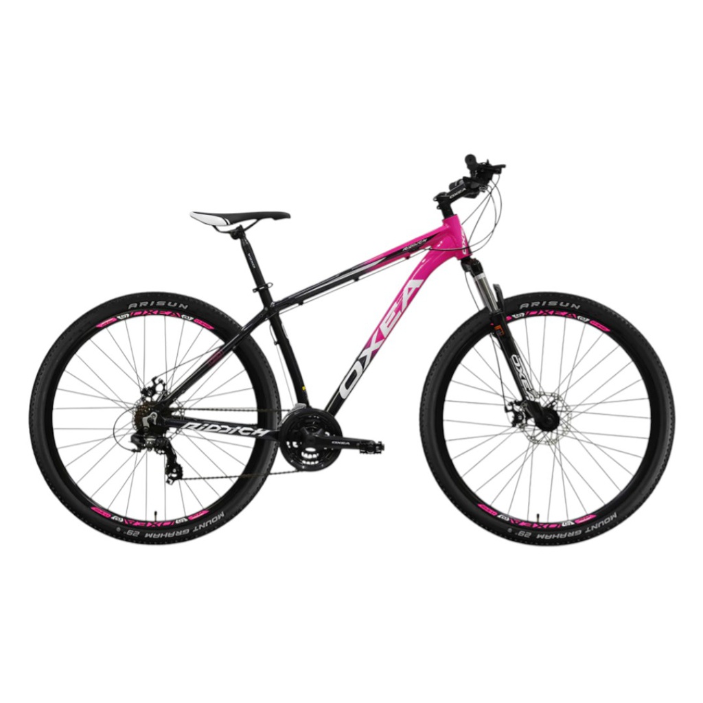 BICICLETA OXEA RIDDICH R29 TALL M NEGRO DEGRADE GRIS FUCSIA