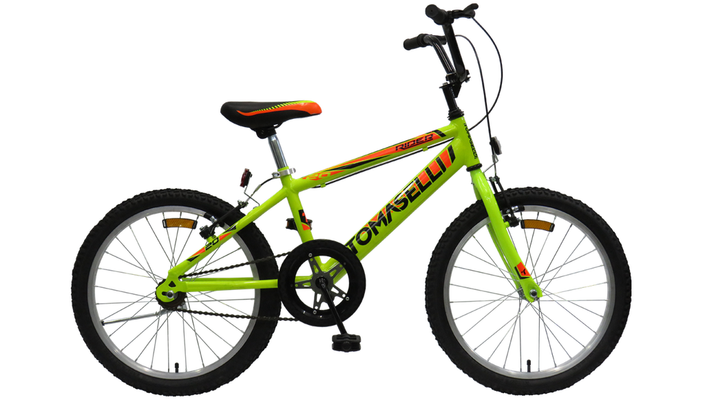 BICICLETA TOMASELLI RIDER TT20V ROD 20 AMARILLO NARANJA VARON