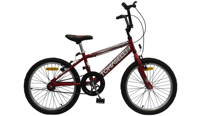 BICICLETA TOMASELLI RIDER TT20V ROD 20 ROJO GRIS BLANCO VARON