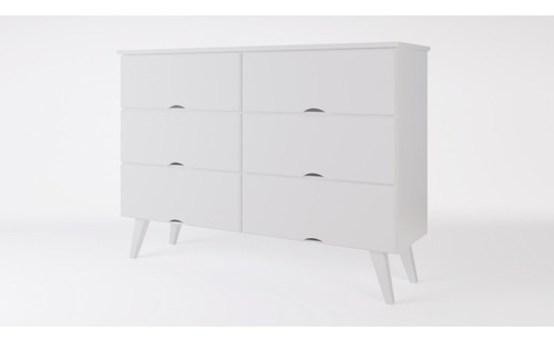 COMODA INMACOL ESCANDINAVA 127-5 6 CAJONES BLANCA