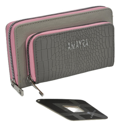 BILLETERA AMAYRA 67 B791 GRIS ROSA