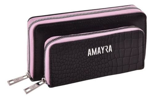 BILLETERA AMAYRA 67 B791 1/DIVISION NEGRO LILA
