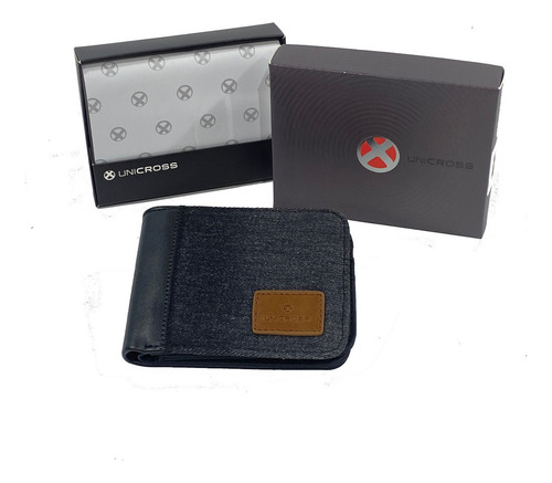 BILLETERA UNICROSS 62 B1119 C/DIVISION DENIM NEGRO