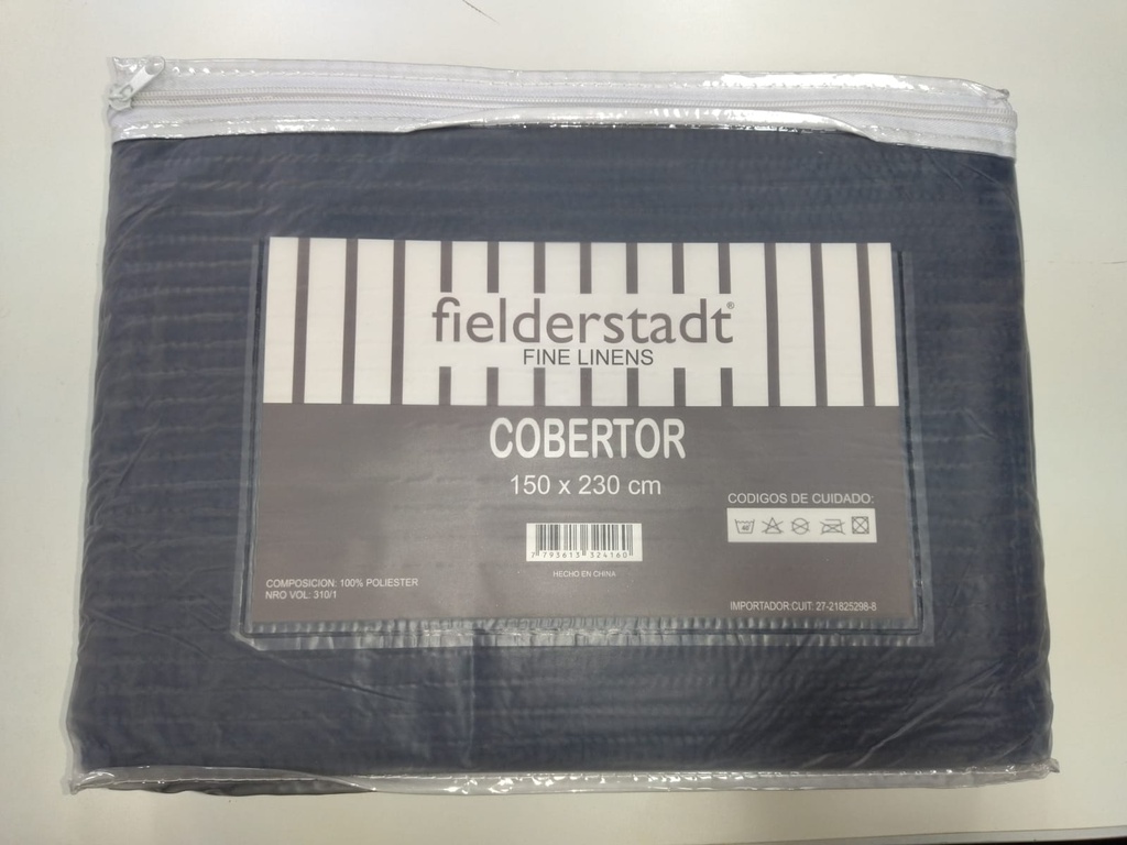 COBERTOR FIELDERSTADT 324160 1,5 PL AZUL OSCURO