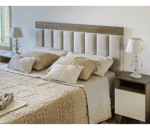RESPALDO P/SOMMIER MOBILIA NORDIA 1715AMLBE 2 MTS AMBAR BEIGE
