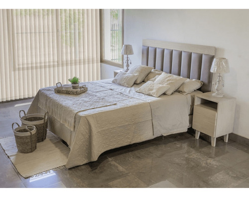RESPALDO P/SOMMIER MOBILIA NORDIA 1569FRLCE 1.70 MTS FRESNO CENIZA