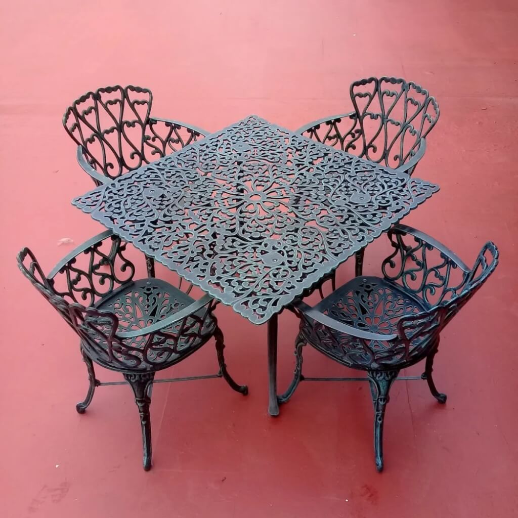 JUEGO DE JARDIN BOSTON CUADRADO X4 VERDE