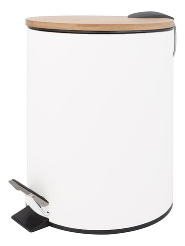 CESTO VONNE CCRI 3LBB ACERO BLANCO TAPA BAMBU 3L
