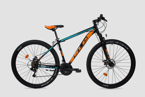 BICICLETA SLP MTB 5 PRO R29 T20 16303 NEGRO NARANJA CELESTE