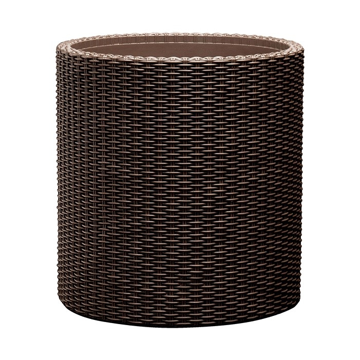 MACETA CILINDRICA KETER MARRON 28CM